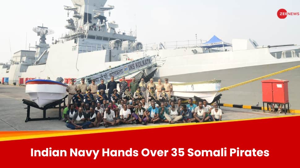 Indian Navy Hands Over 35 Somali Pirates To Mumbai Police