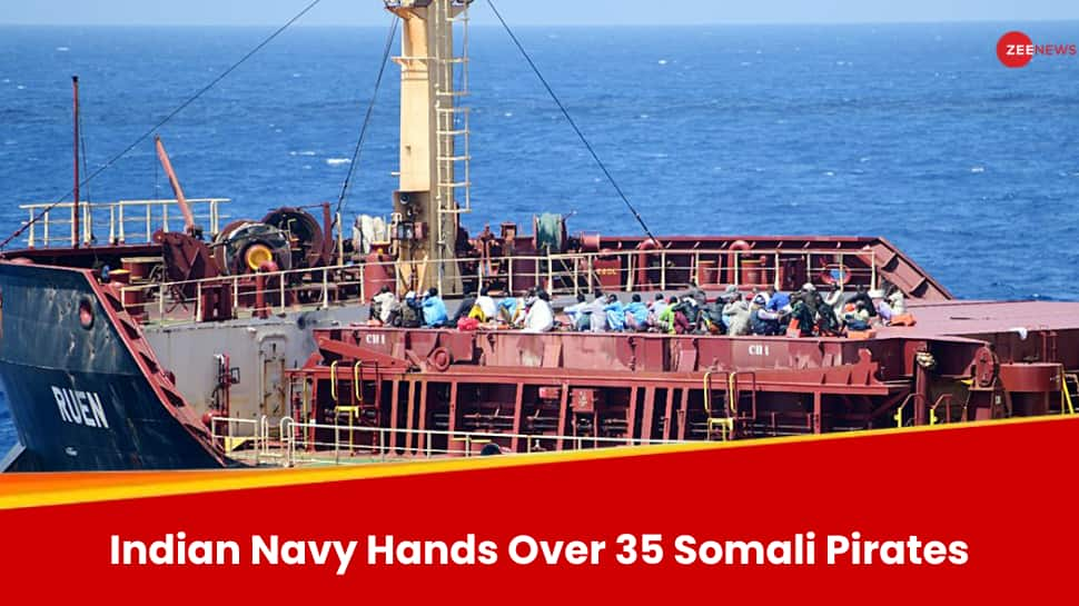 Indian Navy Hands Over 35 Somali Pirates To Mumbai Police