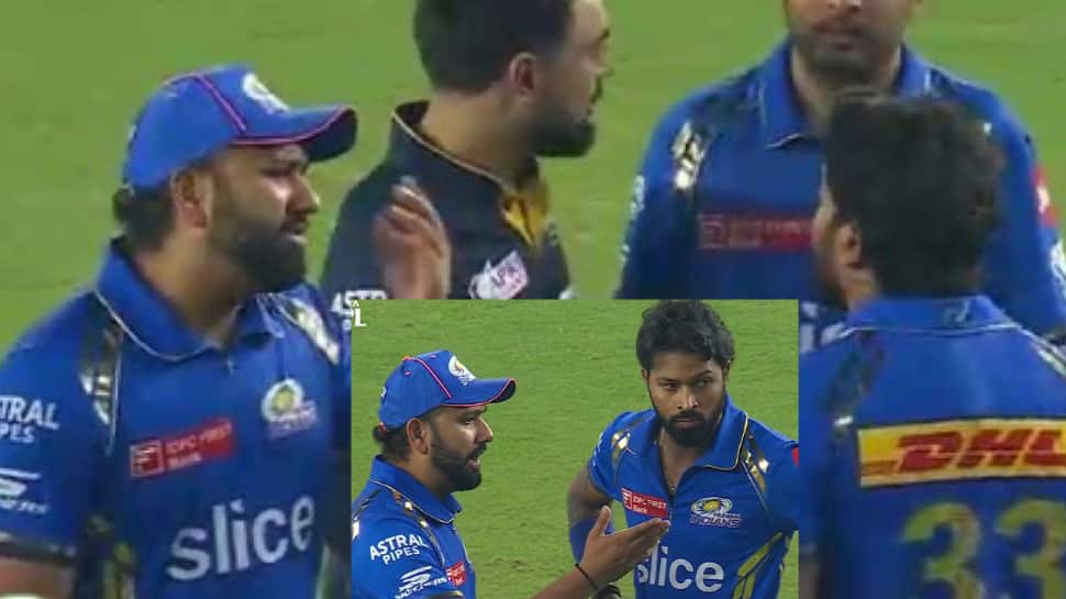 Rohit Sharma&#039;s Animated Argument With MI Captain Hardik Pandya Post Loss To GT Goes Viral; Watch
