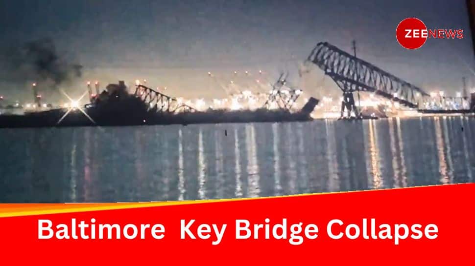 Watch: Five Decades Old Baltimore Key Bridge Collapses After Being Hit By Ship
