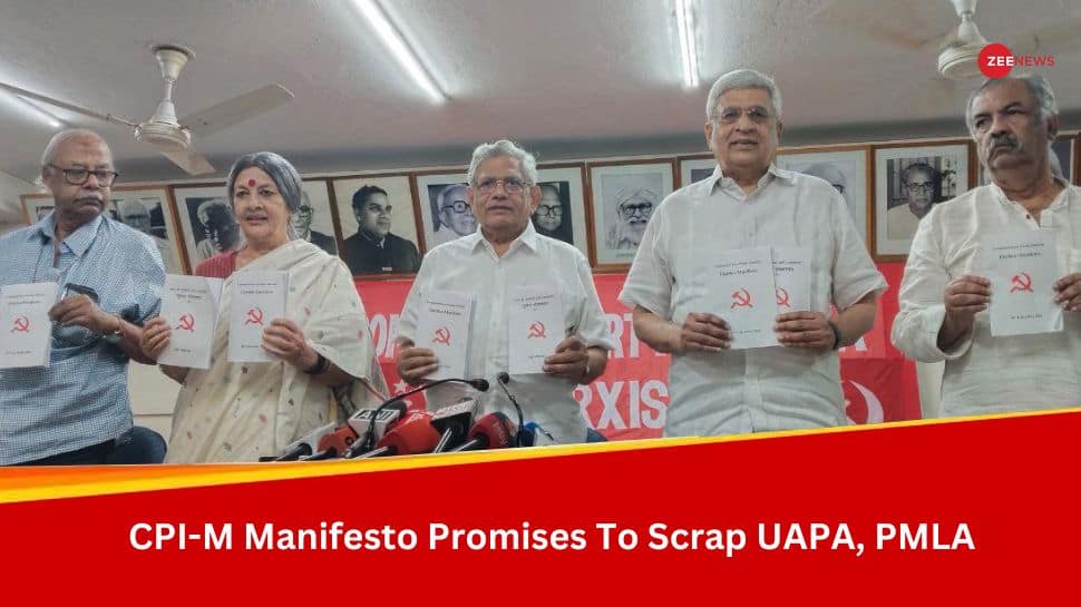 CPI-M Releases Manifesto For Lok Sabha Polls, Promises To Scrap &#039;Draconian&#039; UAPA, PMLA, CAA