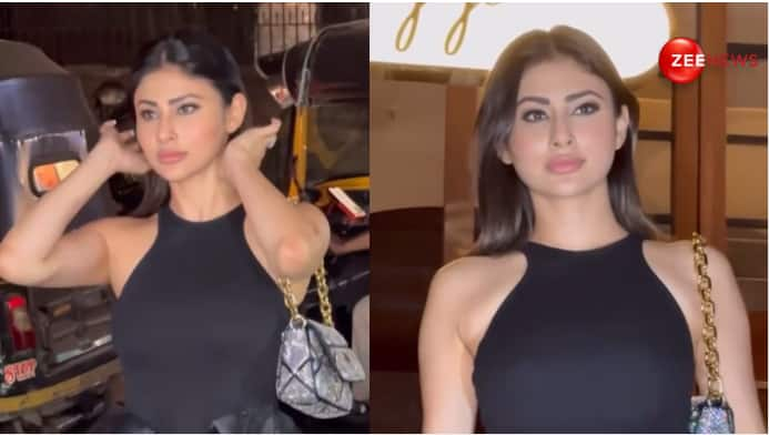 Mouni Roy Slays in Black Dress, Sets Fashion Goals | Zee News