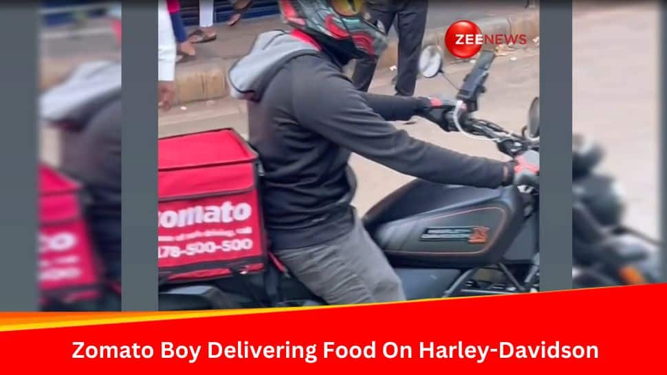 Viral Video: Zomato Boy Delivering Food On Harley-Davidson Surfaces Online -- Watch