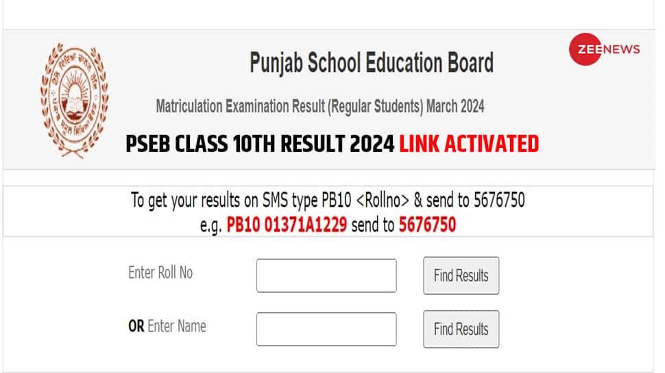 PSEB Punjab Board Class 10th Result 2024 Link Active At pseb.ac.in- Check Steps To Download Here