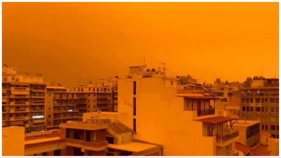 Why The Blue Sky Above Greece Turned Orange? - Find Out Here