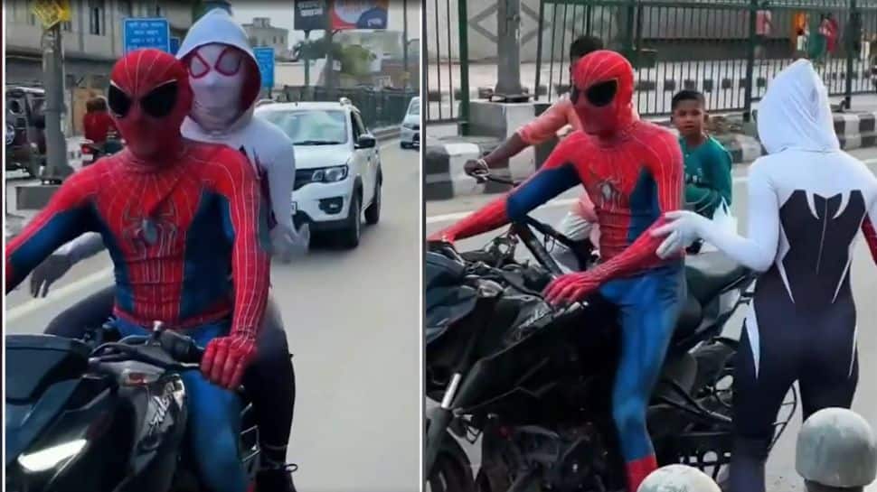 Spiderman Couple&#039;s Reel Lands On Delhi Police&#039;s Insta, What Happened Next...