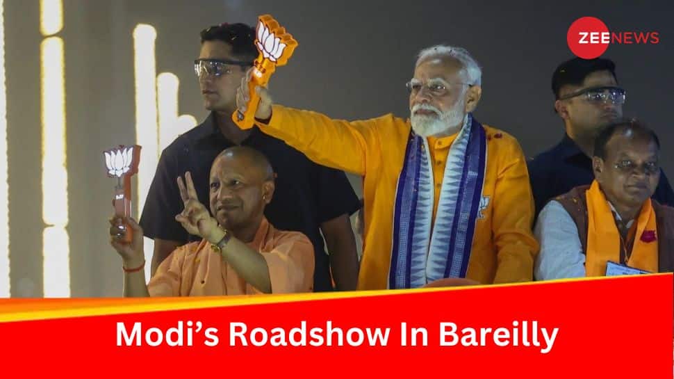 Lok Sabha Polls: Massive Crowd Greets PM Narendra Modi In Bareilly Roadshow