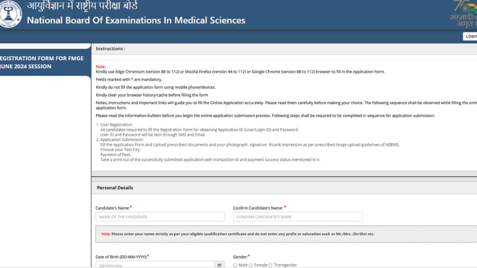 FMGE June 2024 Registration Starts At Nbe.Edu.In; Know The Eligibility Criteria, Application Process