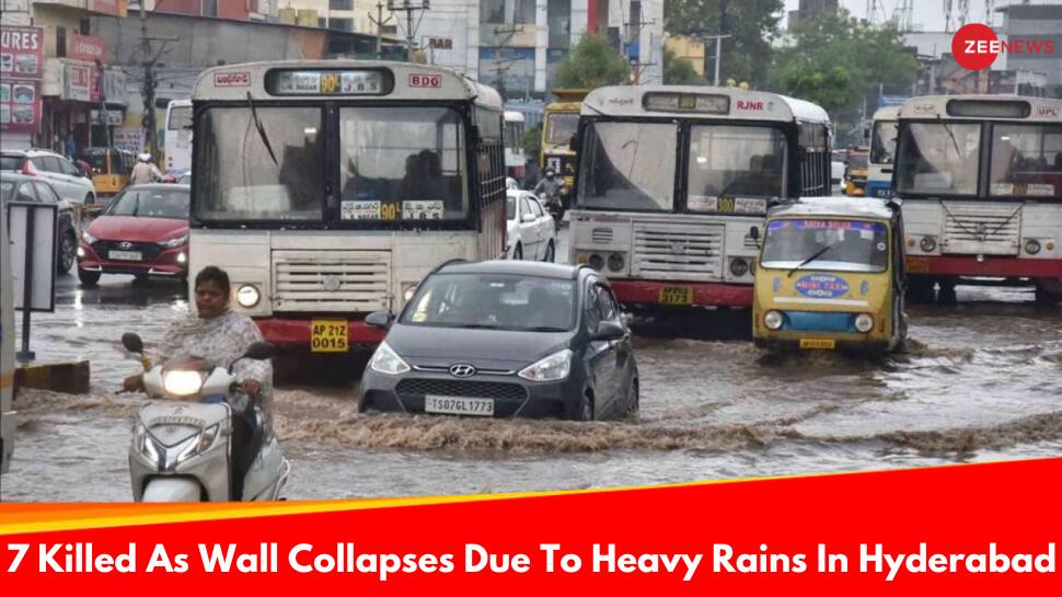 7 Killed In Wall Collapse, Including Child, As Heavy Rains Wreak Havoc In Hyderabad | 10 Points