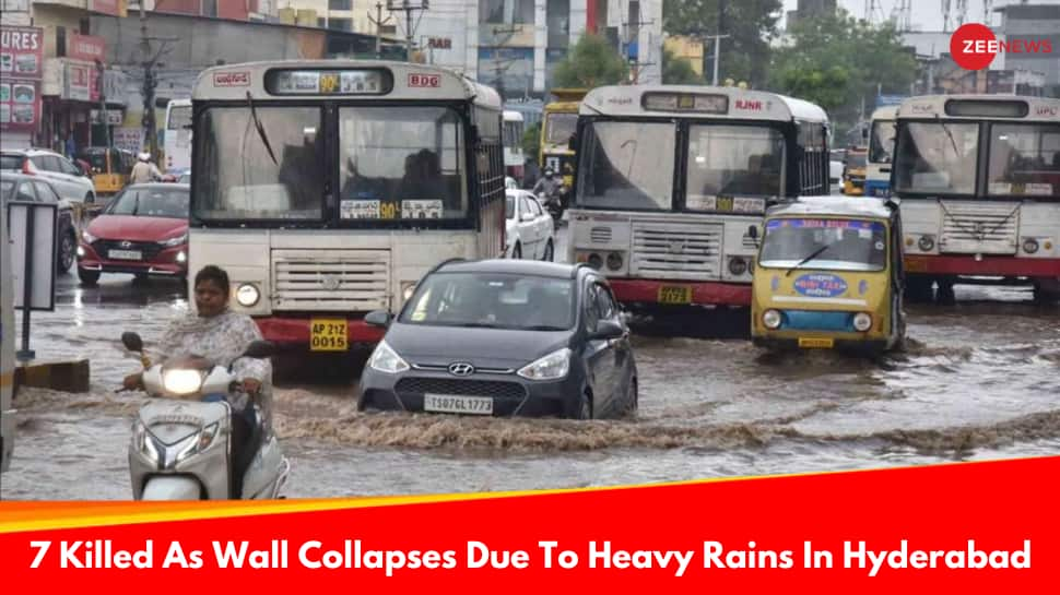 7 Killed In Wall Collapse, Including 4-Year-Old, As Heavy Rains Wreak Havoc In Hyderabad | 10 Points