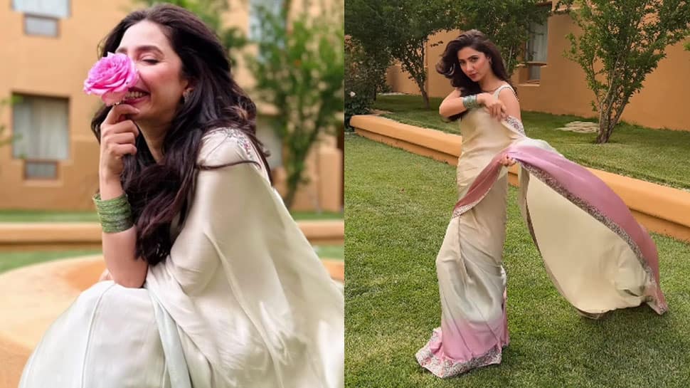 Pakistani Actress Mahira Khan Looks Breathtaking In Ombre Saree, Shows Off Her Moves - Watch