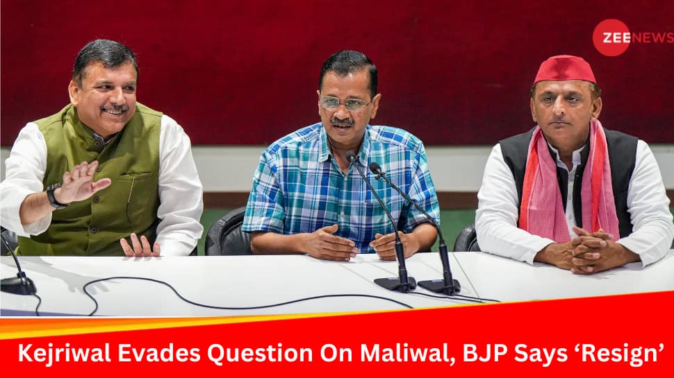 BJP Slams Kejriwal For Ignoring Question on Maliwal Assault, AAPs Sanjay Singh Defends Silence