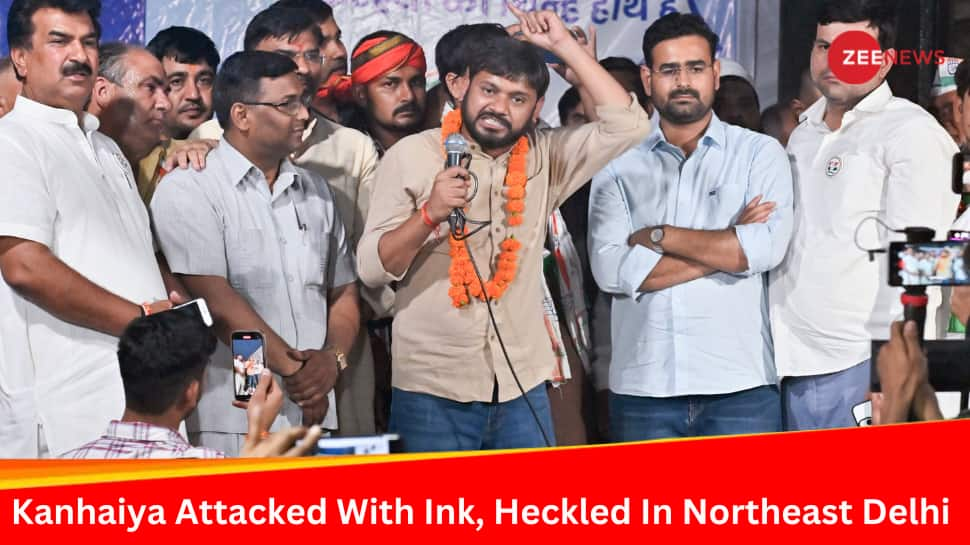 Kanhaiya Kumar Attacked With Ink, Heckled In Northeast Delhi; Congress Leader Says &#039;Manoj Tiwari&#039;s Goons...&#039;