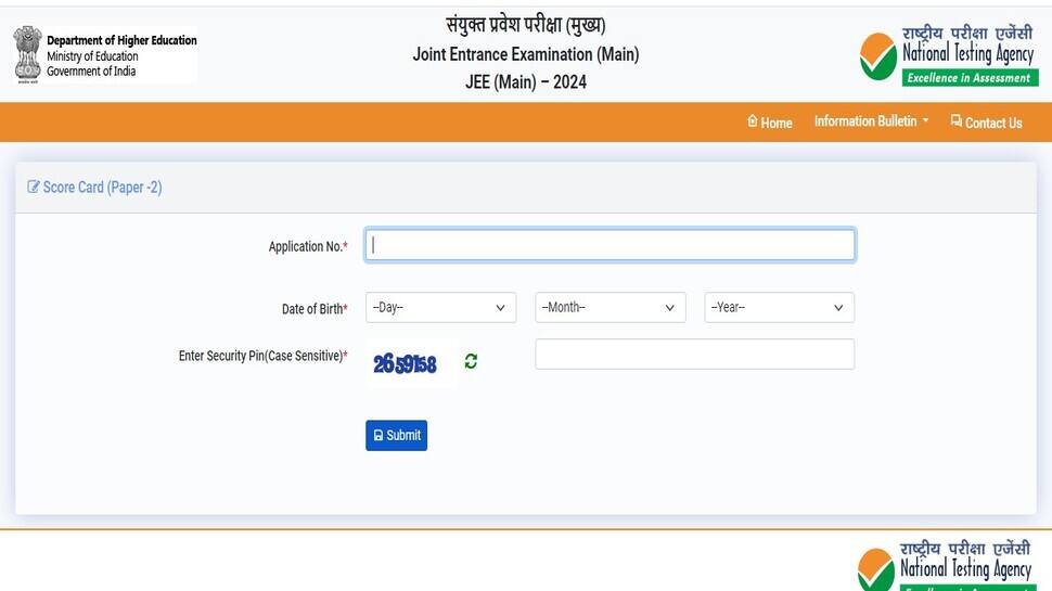 JEE Main Paper 2 Result 2024 Declared At jeemain.nta.ac.in- Check Direct Link, Steps To Download Here