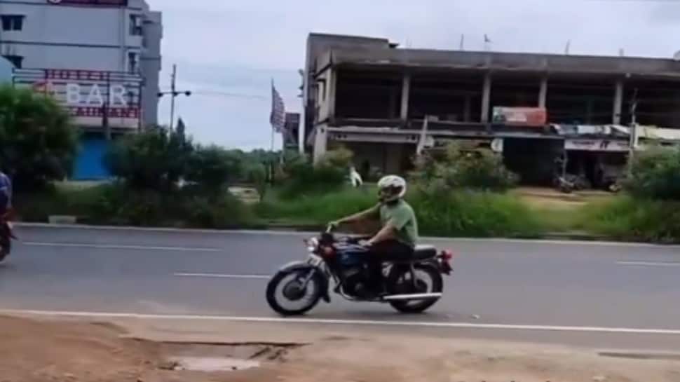 MS Dhoni Spotted Riding Bike On Ranchi Roads After CSK Crashed Out Of IPL 2024; Watch