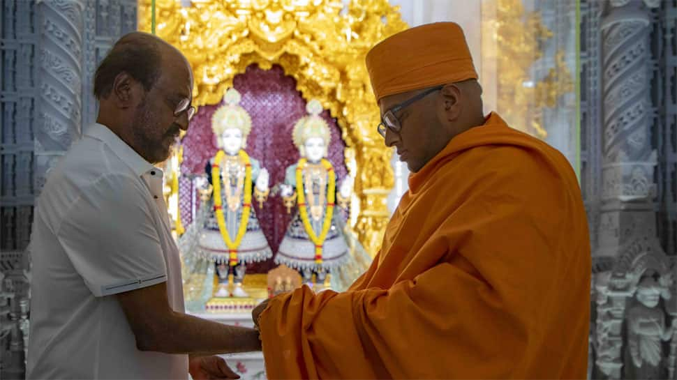 Megastar Rajinikanth Visits BAPS Hindu Mandir In Abu Dhabi