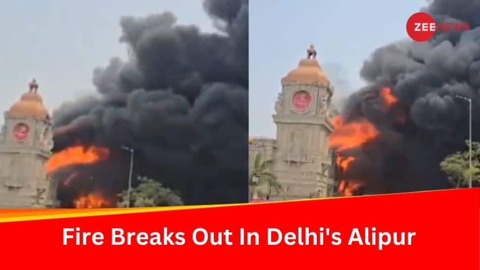 Massive Fire In Banquet Hall In Delhi&#039;s Alipur Sparks Huge Plume Of Smoke; Watch