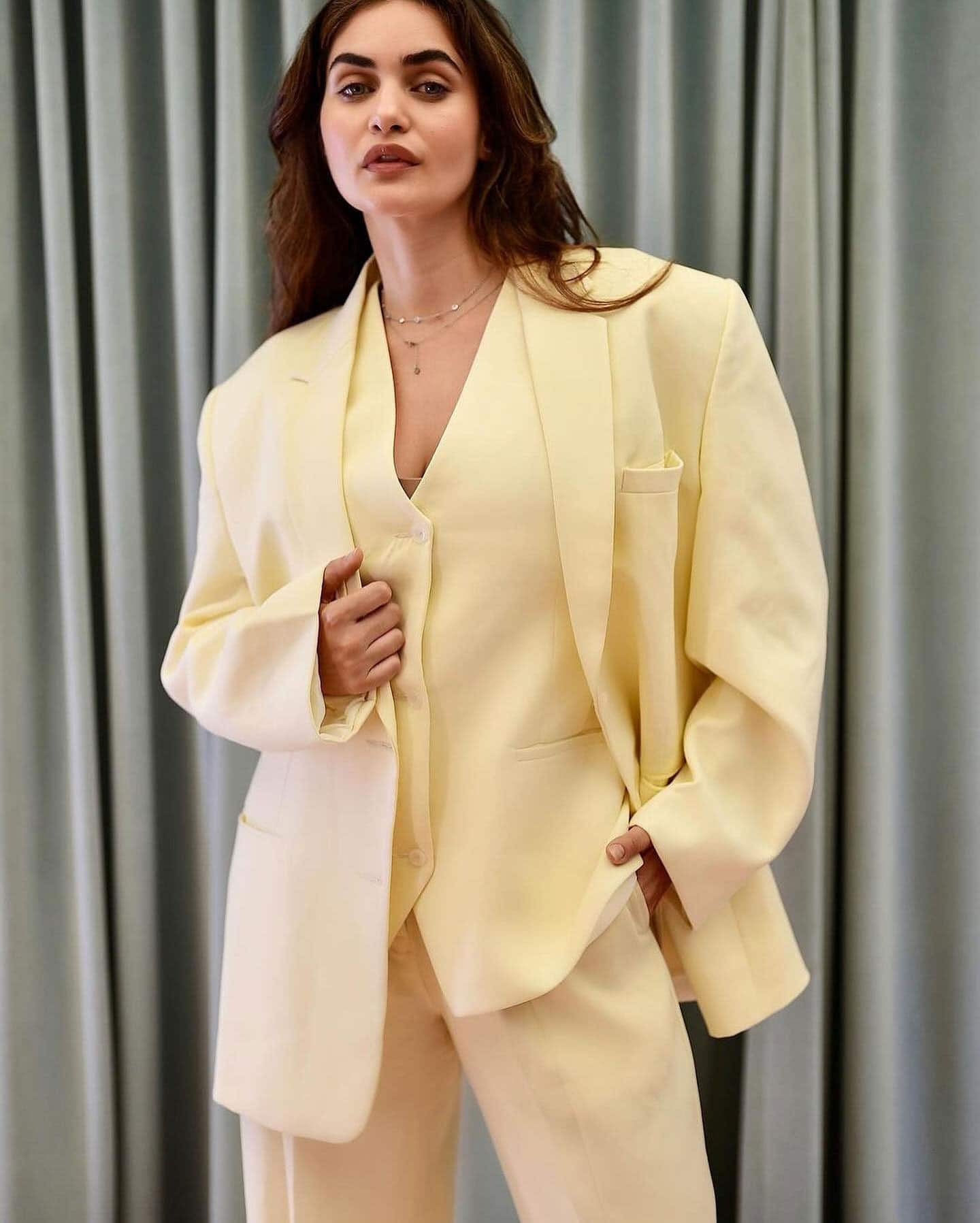 Gabriella Demetriades In 'Deme Buttery' Summer Suiting