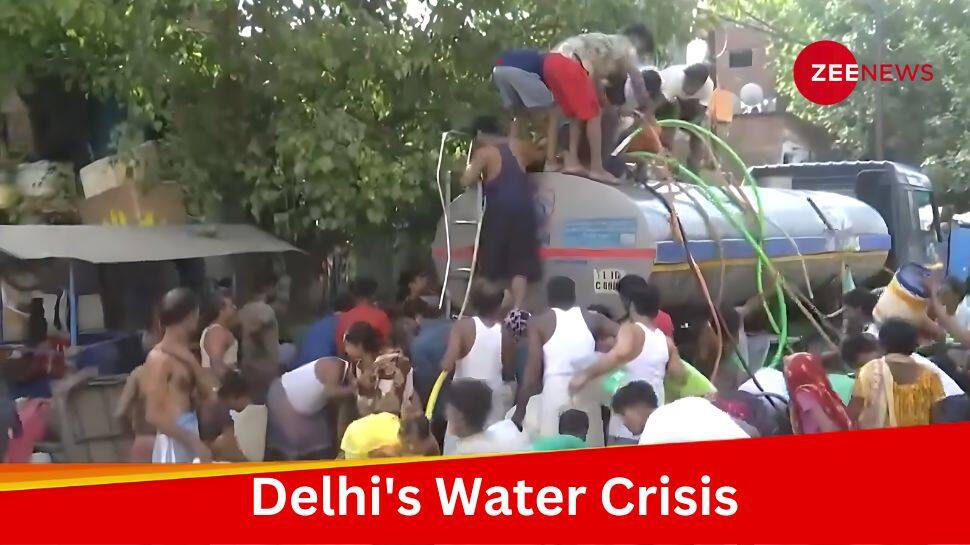 Watch: Amid Record Heat, Delhi&#039;s Water Crisis Worsens; Residents Fight Over Water Tankers