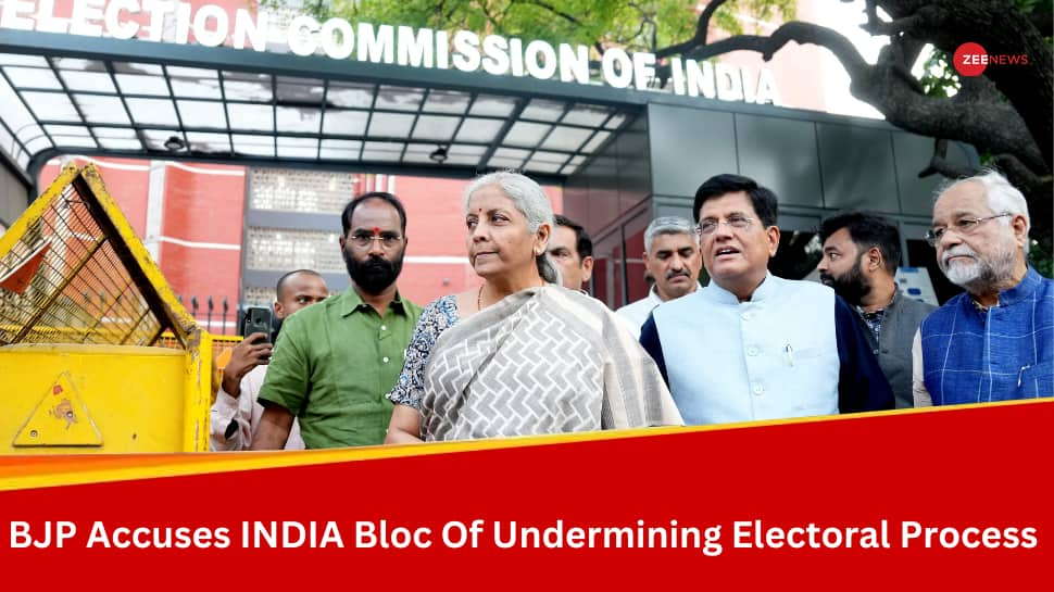 BJP Accuses Cong And INDIA Bloc Of Undermining Electoral Process, Urges EC Action