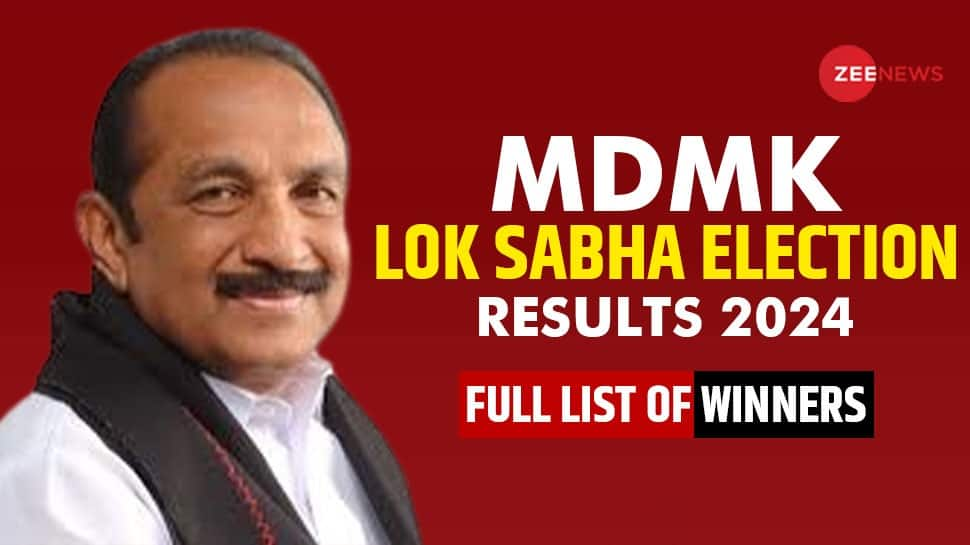 MDMK Lok Sabha Election Winners Candidate FULL List 2024