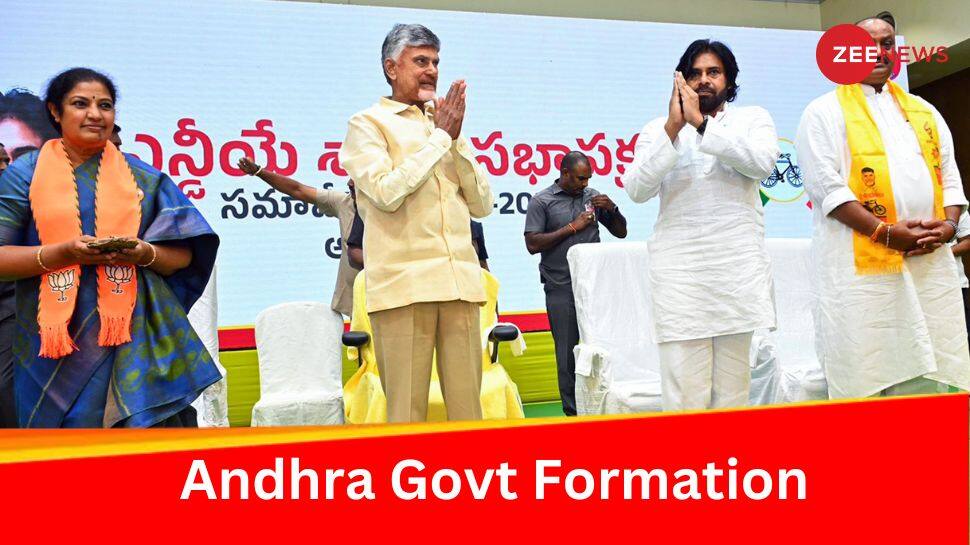 Andhra Pradesh Govt Formation: Chandrababu Naidu Oath Ceremony Today; Pawan Kalyan To Be His Deputy; 24 Ministers To Take Oath