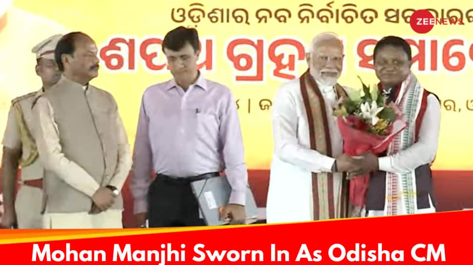 BJP&#039;s Tribal Face Mohan Manjhi Takes Oath As Odisha CM, PM Modi Attends Event