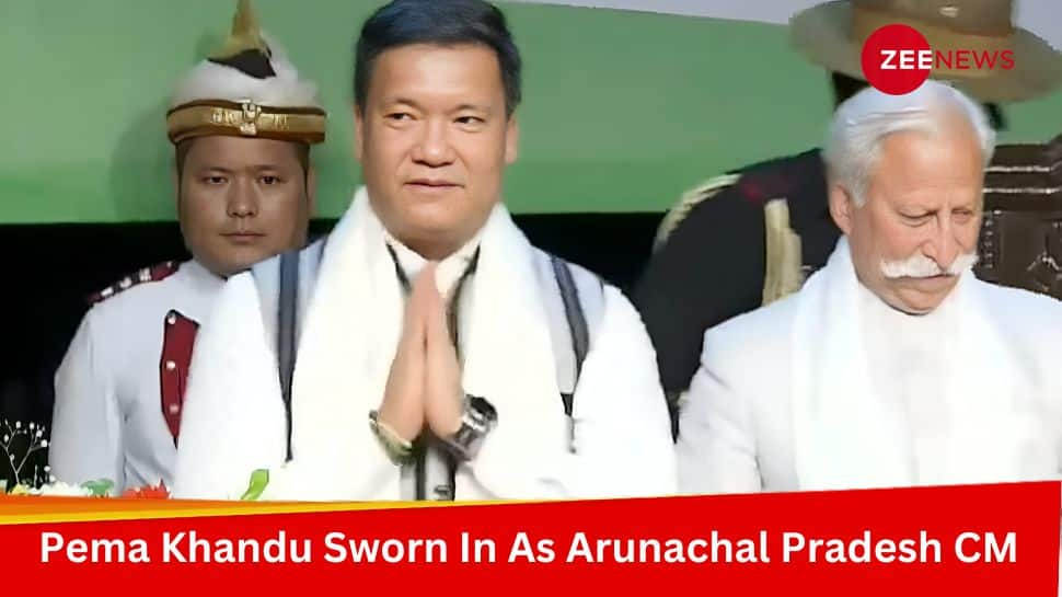 Pema Khandu Sworn In As Arunachal Pradesh CM For Third Consecutive Term