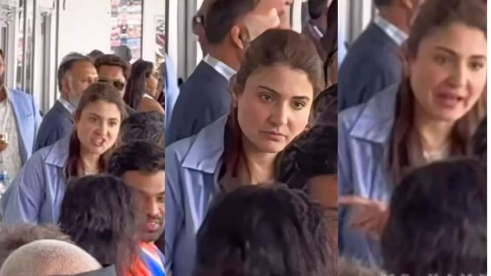 WATCH: Anushka Sharma Looks Angry In Stands During India vs Pakistan T20 World Cup 2024 Match, Video Goes Viral