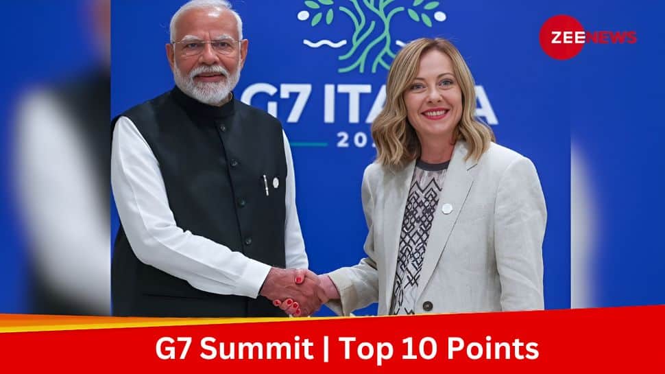 PM Modi&#039;s Strategic Dialogues With Meloni, Macron, Trudeau, Zelensky At G7 Summit | Top 10 Points 