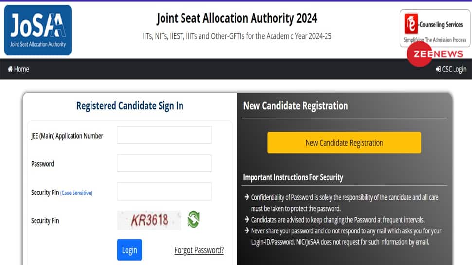 JoSAA Counselling 2024: Round 1 Seat Allotment Result Released At josaa.nic.in- Check Steps To Download Here