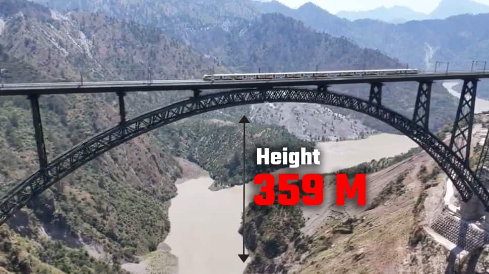 Watch: First Train Crossing World’s Highest Railway Bridge In Jammu &amp; Kashmir