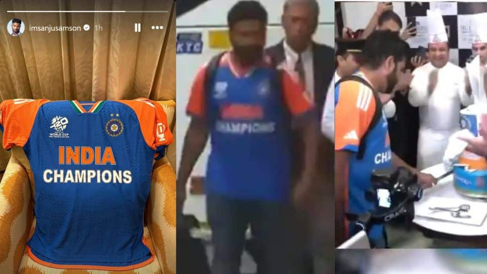 Team India Sports Special &#039;Champions&#039; Jersey To Meet PM Narendra Modi, Sanju Samson Shares Pic On Instagram