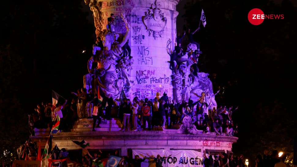 Marchers At Paris's Place de la Republique