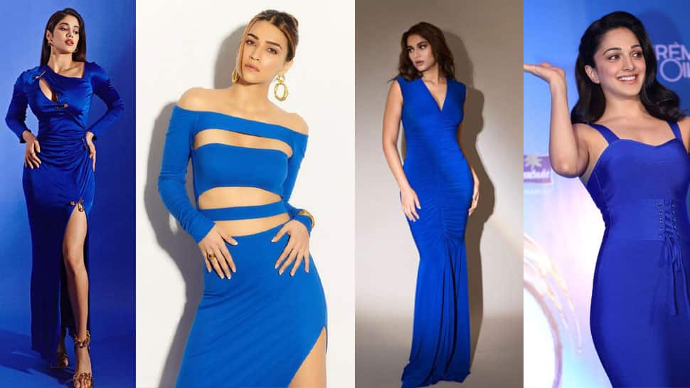 Janhvi Kapoors Safety Pin Dress To Kiara Advanis Bold Bodycon - 5 Bollywood Actresses In Electrifying Blue