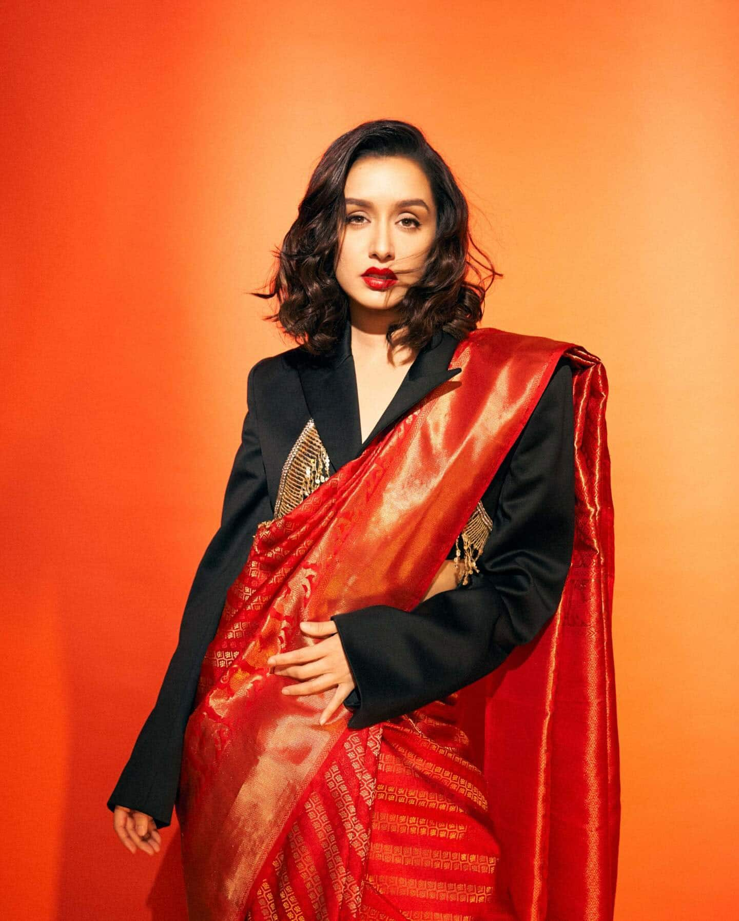 Shraddha Kapoor Blends Desi Saree With Fusion Wear