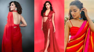 5 Times Shraddha Kapoor Looked Mesmerising In Red Hot Sarees