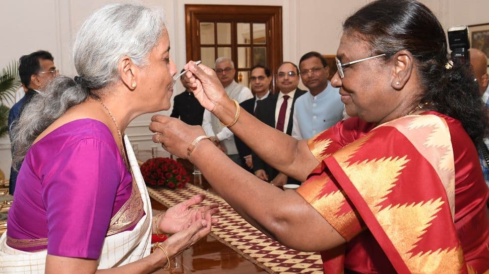 Budget 2024: President Murmu’s Customary ‘Dahi-Cheeni&#039; For FM Nirmala Sitharaman