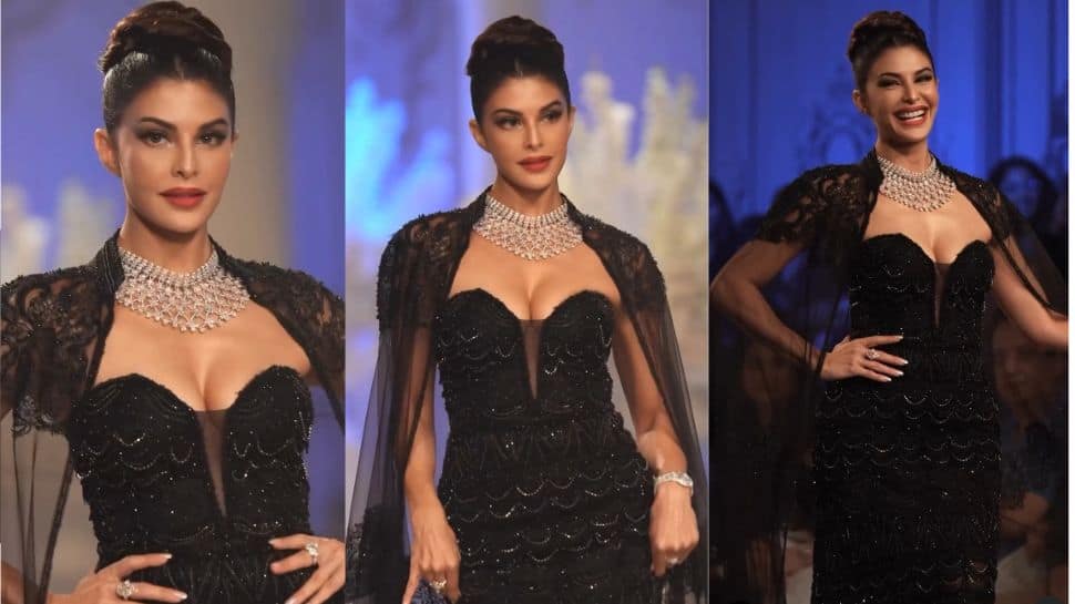 Jacqueline Fernandez Oozes Black Beauty Vibes At India Couture Week 2024 -WATCH