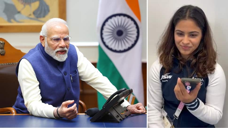 PM Modi Calls Up Manu Bhaker After Maiden Olympic Medal Win; Hear To Their Dialog