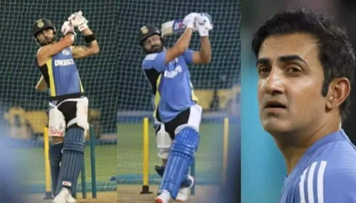 Gautam Gambhir's Reaction Goes Viral As Rohit Sharma & Virat Kohli Hit Huge Sixes Ahead Of India vs Sri Lanka 1st ODI - Watch