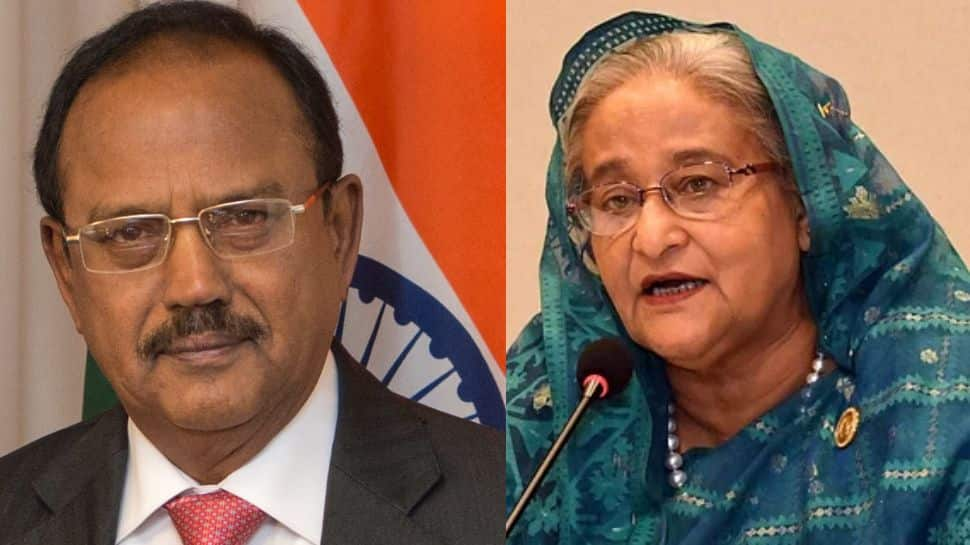 NSA Ajit Doval Meets Ex-Bangladesh PM Sheikh Hasina At IAFs Hindon Airbase Amid Army Coup