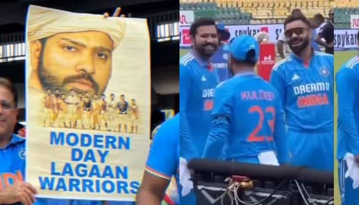 Rohit Sharma, Virat Kohli’s Priceless Reaction To Fan&#039;s &#039;Lagaan&#039; Poster Goes Viral - Watch