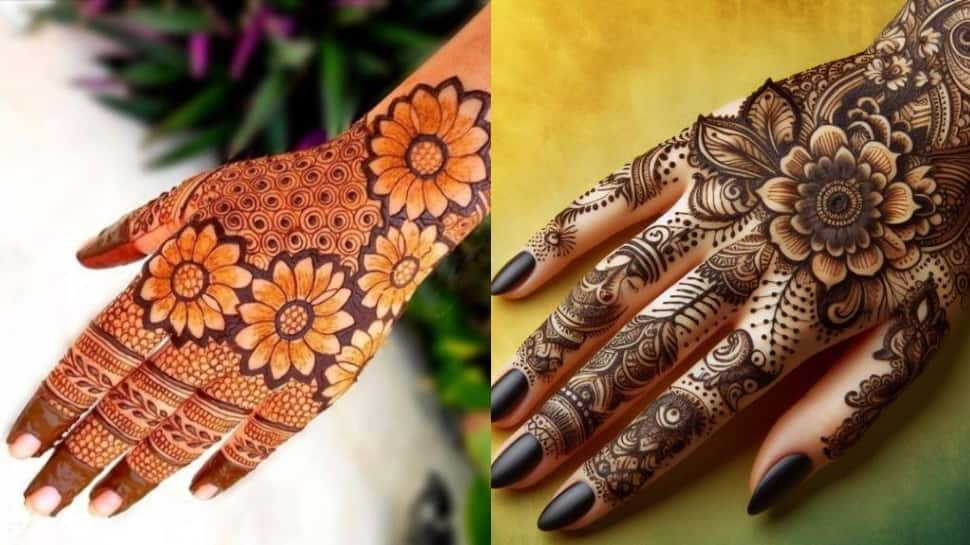 Floral Hariyali Teej Mehndi Design