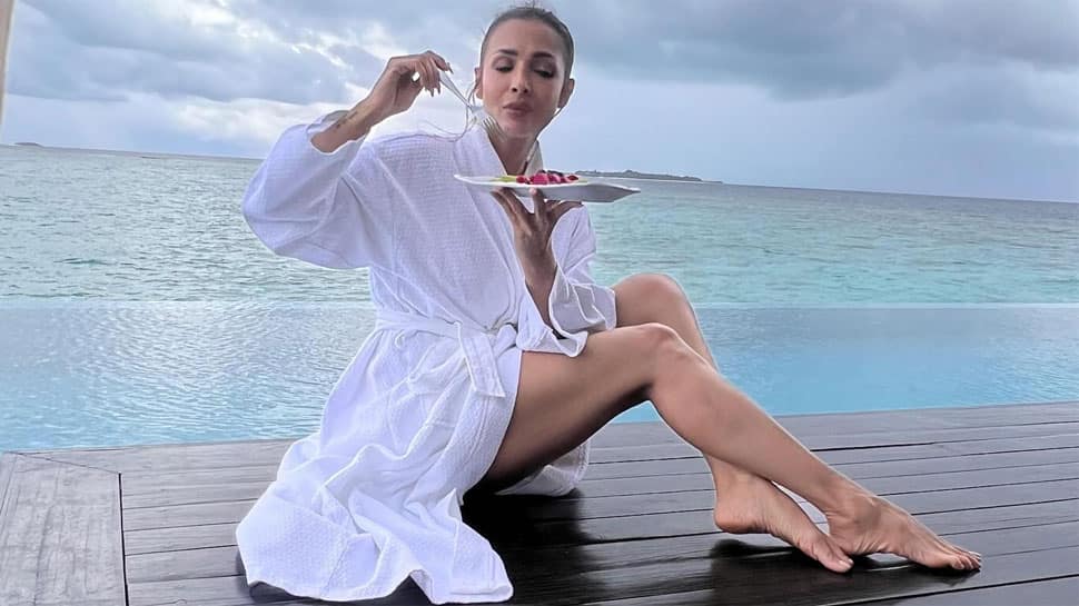 Malaika Arora Looks Sexy In A Bathrobe