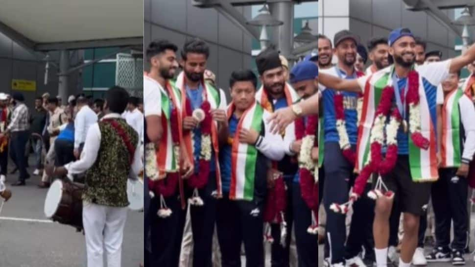 Indian Men’s Hockey Team Receives Heroic After Winning Medal At