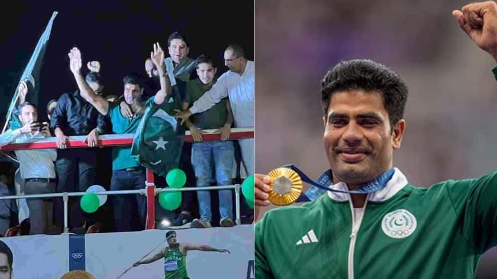 Pakistan's Javelin Star Arshad Nadeem Receives Heroic Welcome In Lahore After Historic Olympic Gold- WATCH