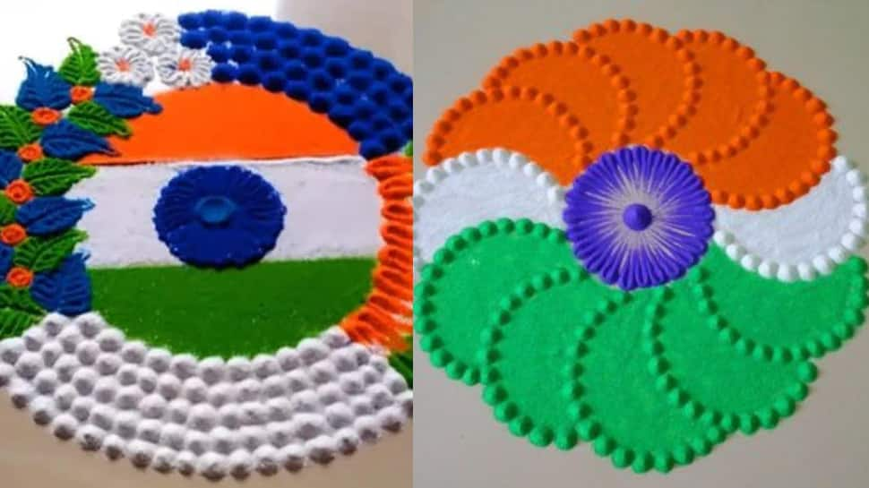 Ashoka Chakra Rangoli Design