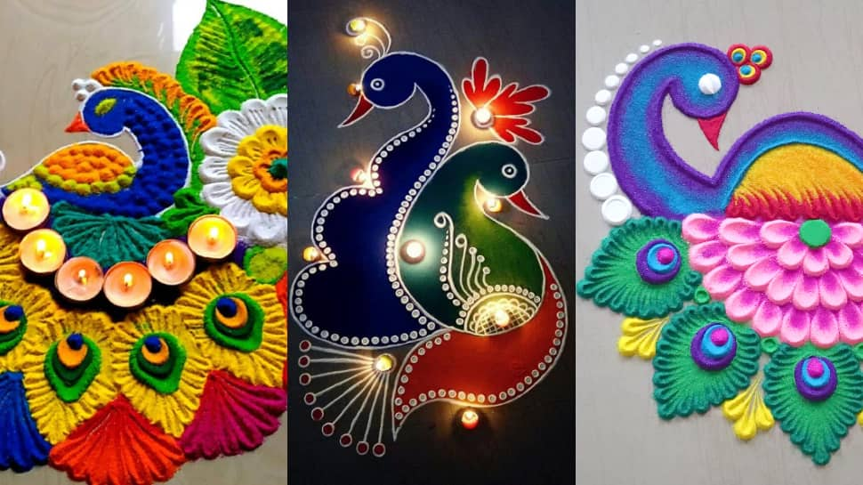 Peacock Rangoli Design