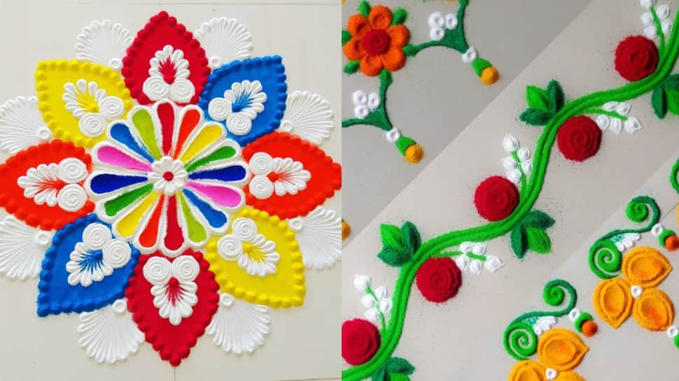 Simple Floral Rangoli Design